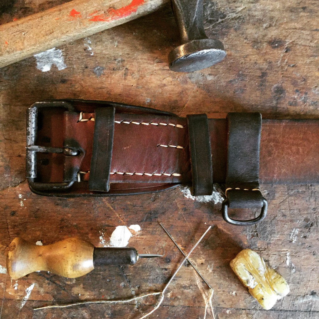 Jugoslavian vintage leather army belt military